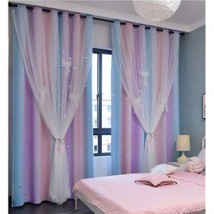 Curtains for Girls Bedroom Kids Room Curtain Colorful Window Nursery Curtain